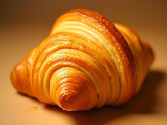 A perfect golden croissant pur beurre