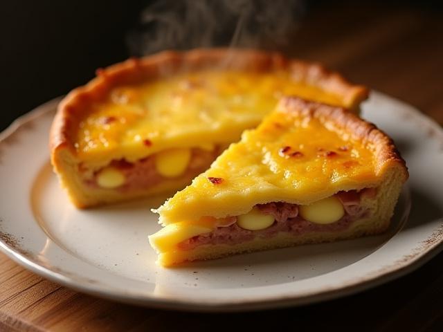 Part de Quiche Lorraine dorée et appétissante