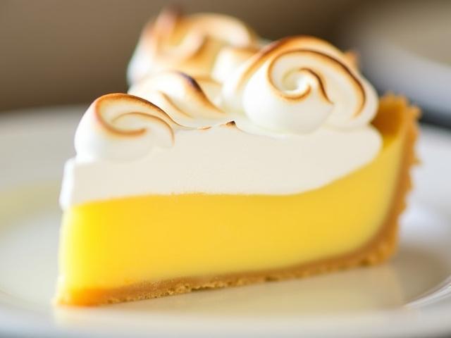 Tarte au Citron Meringuée avec meringue dorée